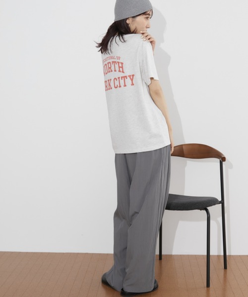 Auntie Rosa Holiday(アンティローザホリデー)の「クラックロゴカレッジT(Tシャツ/カットソー・レディース・チャコールグレー/ナチュラル・FREE)」の19枚目の写真