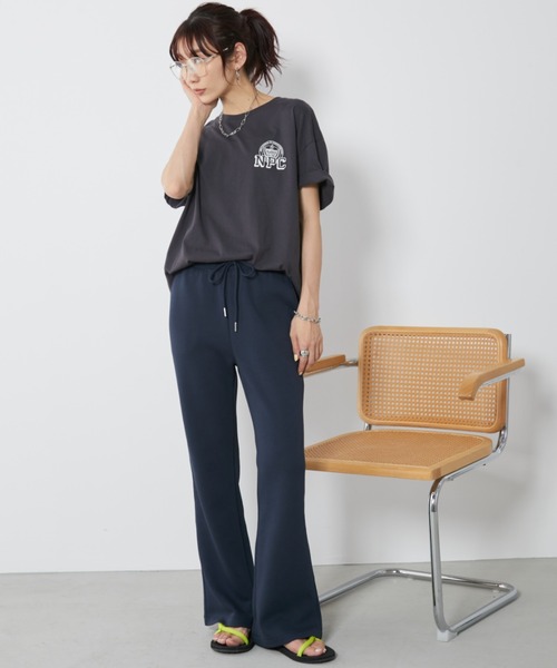 Auntie Rosa Holiday(アンティローザホリデー)の「クラックロゴカレッジT(Tシャツ/カットソー・レディース・チャコールグレー/ナチュラル・FREE)」の7枚目の写真