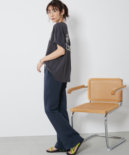 Auntie Rosa Holiday(アンティローザホリデー)の「クラックロゴカレッジT(Tシャツ/カットソー・レディース・チャコールグレー/ナチュラル・FREE)」の9枚目の写真