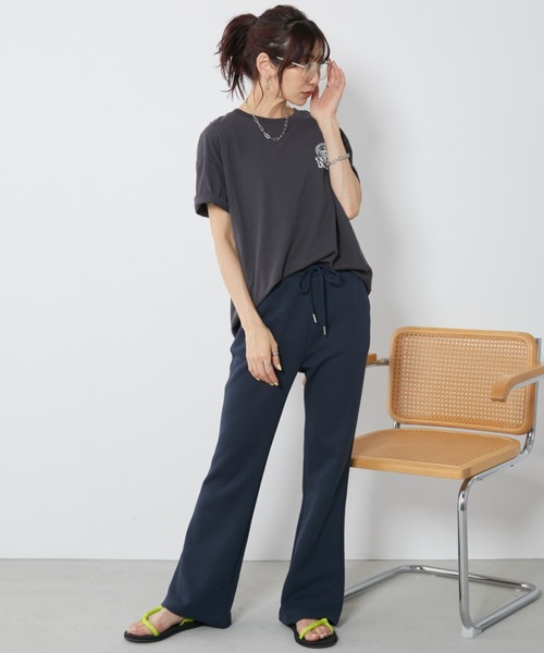 Auntie Rosa Holiday(アンティローザホリデー)の「クラックロゴカレッジT(Tシャツ/カットソー・レディース・チャコールグレー/ナチュラル・FREE)」の8枚目の写真