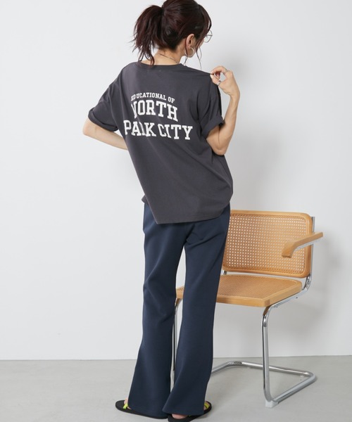 Auntie Rosa Holiday(アンティローザホリデー)の「クラックロゴカレッジT(Tシャツ/カットソー・レディース・チャコールグレー/ナチュラル・FREE)」の10枚目の写真