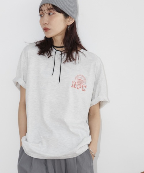 Auntie Rosa Holiday(アンティローザホリデー)の「クラックロゴカレッジT(Tシャツ/カットソー・レディース・チャコールグレー/ナチュラル・FREE)」の22枚目の写真