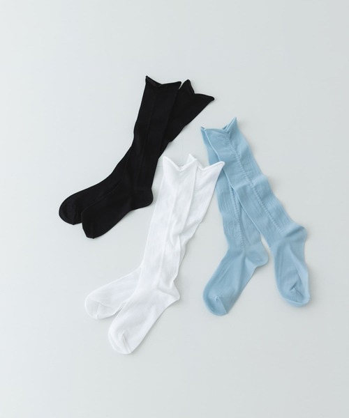 RODE SKO（ロデスコ）の「PIEDI NUDI　SHEER TACK SHRINK SOCKS（ソックス/靴下・レディース・ブルー/ホワイト/ブラック・-）」の12枚目の写真