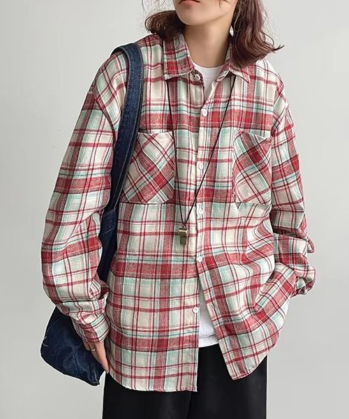 B.I.D.(ビーアイディー)の「《ルーズシルエットネルチェック長袖シャツ/ネルシャツ004(シャツ/ブラウス・メンズ・イエロー/ブルー/レッド・FREE)」の19枚目の写真