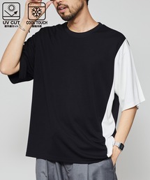 Firsthand（ファーストハンド）の「Firsthand/ファーストハンド 機能性素材 ポンチ切り替えTシャツ / バイカラー半袖Tシャツ / 接触冷感 / UVカット / 速乾（Tシャツ/カットソー）」