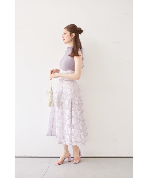 【エムミーエメ】Back ribbon docking one piece M me eme Back ribbon docking one piece