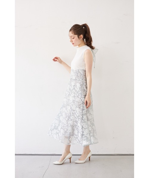 【エムミーエメ】Back ribbon docking one piece M me eme Back ribbon docking one piece