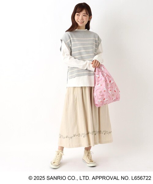one'sterrace(ワンズテラス)の「サンリオキャラクターズ ポーチ付エコバッグ ハローキティ(エコバッグ/サブバッグ・レディース・レッド系9・99)」の15枚目の写真