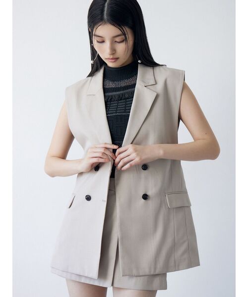 Aimeine ラップベルトテーラードジレ aimeine ラップベルト