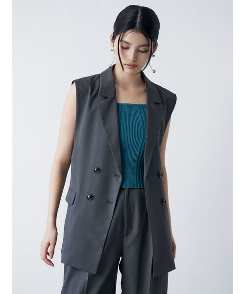 バックベルトジレ DRESSLAVE ベスト ジレ back belt design vest(バックベルト