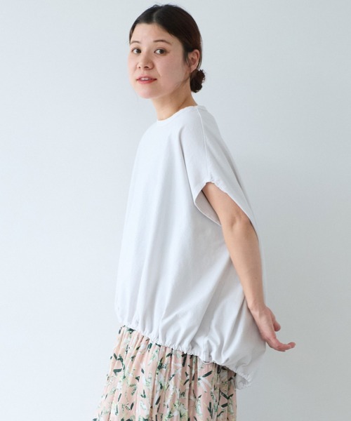 tシャツ ハイツイストコットン　プロダクトダイ　コクーンプルオーバー レディース セール】ハイツイストコットン プロダクトダイ コクーンプル