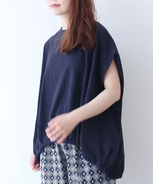 tシャツ ハイツイストコットン　プロダクトダイ　コクーンプルオーバー レディース セール】ハイツイストコットン プロダクトダイ コクーンプル