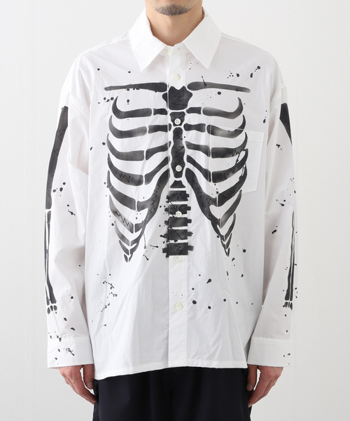 JOINT WORKS(ジョイントワークス)の「DISCOVERED / ディスカバード BONE AIR BRUSH SHIRTS(シャツ/ブラウス・メンズ・ホワイト/ブラック・3)」の7枚目の写真