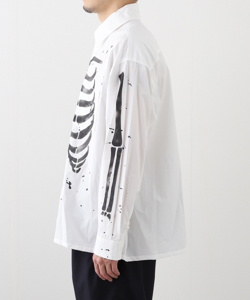 JOINT WORKS(ジョイントワークス)の「DISCOVERED / ディスカバード BONE AIR BRUSH SHIRTS(シャツ/ブラウス・メンズ・ホワイト/ブラック・3)」の8枚目の写真