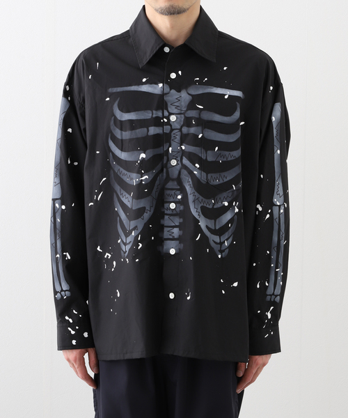 JOINT WORKS(ジョイントワークス)の「DISCOVERED / ディスカバード BONE AIR BRUSH SHIRTS(シャツ/ブラウス・メンズ・ホワイト/ブラック・3)」の10枚目の写真