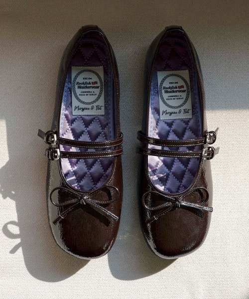 セール】SQUARE TOE TWO STRAP MARYJANE(ENAMEL)（バレエ