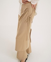 CLANE PANTS LAYRED SIDE SHIRRING SKIRT 18109-6032