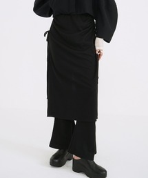 CLANE PANTS LAYRED SIDE SHIRRING SKIRT 18109-6032