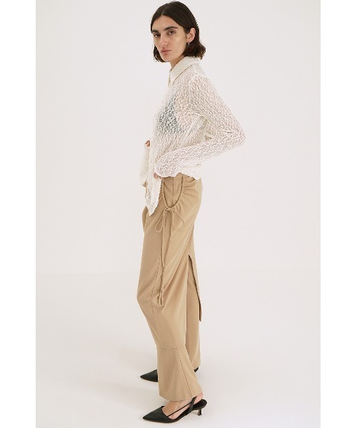 CLANE（クラネ）の「CLANE PANTS LAYRED SIDE SHIRRING SKIRT 18109-6032（その他パンツ・レディース・ブラック/ベージュ・1）」の10枚目の写真