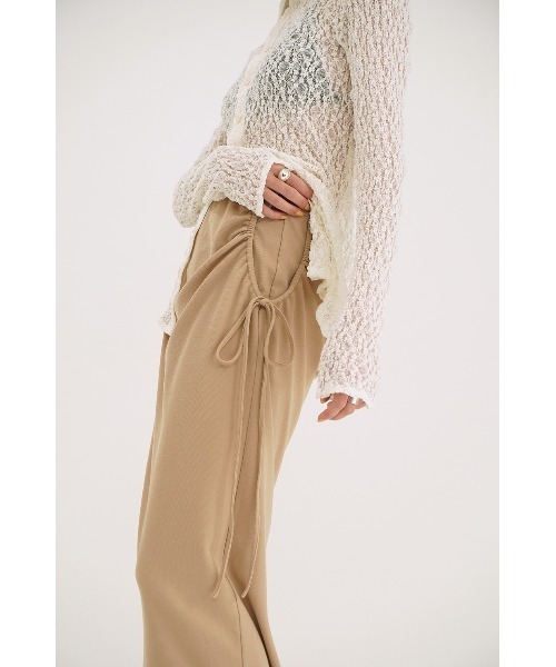 CLANE（クラネ）の「CLANE PANTS LAYRED SIDE SHIRRING SKIRT 18109-6032（その他パンツ・レディース・ブラック/ベージュ・1）」の13枚目の写真