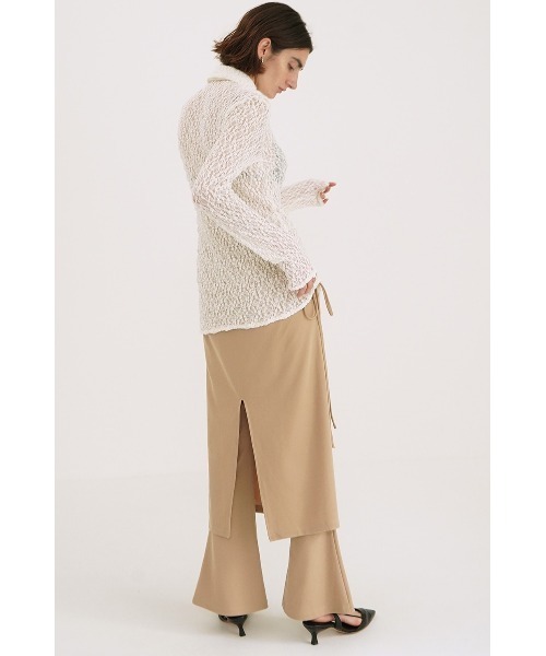 CLANE（クラネ）の「CLANE PANTS LAYRED SIDE SHIRRING SKIRT 18109-6032（その他パンツ・レディース・ブラック/ベージュ・1）」の12枚目の写真