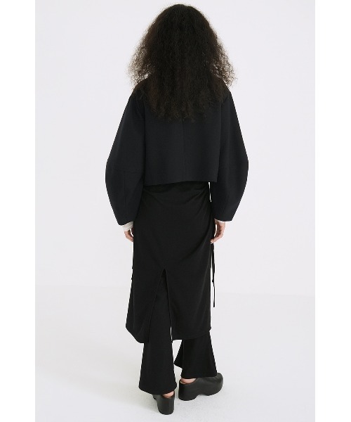 CLANE（クラネ）の「CLANE PANTS LAYRED SIDE SHIRRING SKIRT 18109-6032（その他パンツ・レディース・ブラック/ベージュ・1）」の5枚目の写真