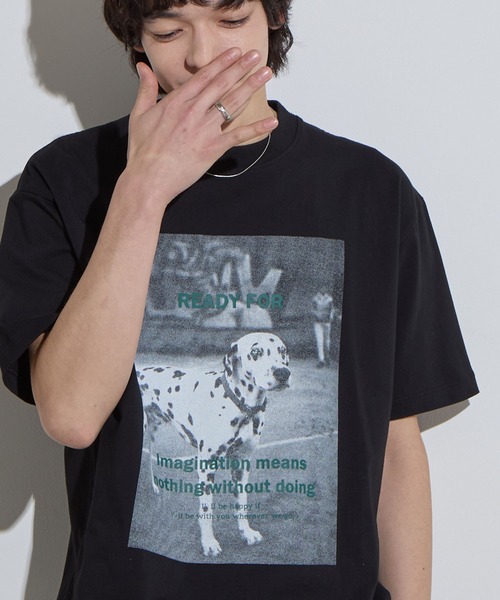 SLICK(スリック)の「【SLICK/スリック】Regular Fit Printed T-Shirt (Ready for)/ レギュラーフィットプリントTシャツ /レギュラーフィット / ヘビーウェイト(Tシャツ/カットソー・メンズ・ホワイト/ブラック・3/2/1)」の1枚目の写真