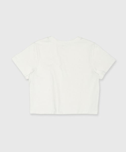 JOSE MOON(ジョゼムーン)の「MINIMUM LOGO TSHIRT2/ミニマムロゴTシャツ(Tシャツ/カットソー・レディース・チャコールグレー/ホワイト/ブラック・FREE)」の6枚目の写真