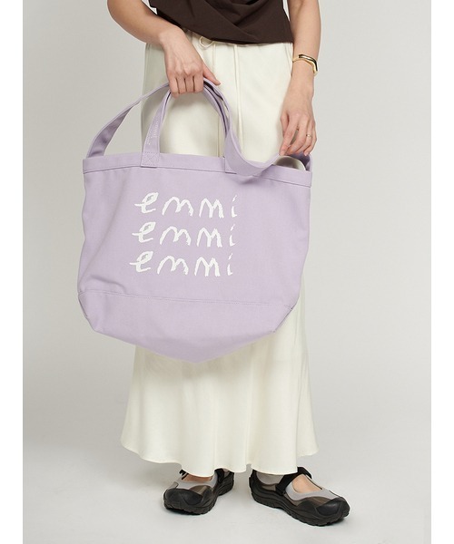 emmi(エミ)の「【emmi×ecostore】eco キャンバストート(ショルダーバッグ・レディース・パープル/ネイビー/アイボリー・FREE)」の3枚目の写真