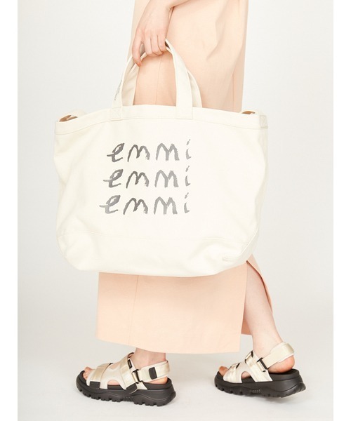 emmi(エミ)の「【emmi×ecostore】eco キャンバストート(ショルダーバッグ・レディース・パープル/ネイビー/アイボリー・FREE)」の2枚目の写真
