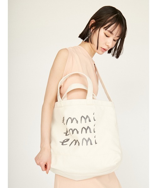 emmi(エミ)の「【emmi×ecostore】eco キャンバストート(ショルダーバッグ・レディース・パープル/ネイビー/アイボリー・FREE)」の9枚目の写真