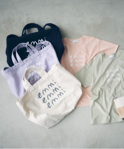 emmi(エミ)の「【emmi×ecostore】eco キャンバストート(ショルダーバッグ・レディース・パープル/ネイビー/アイボリー・FREE)」の6枚目の写真