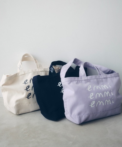 emmi(エミ)の「【emmi×ecostore】eco キャンバストート(ショルダーバッグ・レディース・パープル/ネイビー/アイボリー・FREE)」の4枚目の写真