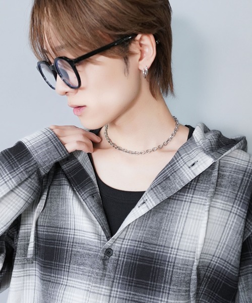 SPINNS(スピンズ)の「シルバーチェーンネックレス/トレンド40cm/短め/チョーカー風/ユニセックス(ネックレス・メンズ・B/E/D/C/A・ONESIZE)」の7枚目の写真