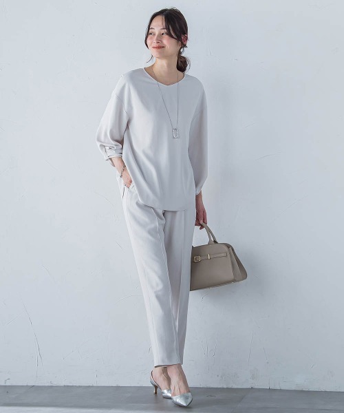 LAUTREAMONT(ロートレアモン)の「キレイ×リラックス アムンゼンテーパードパンツ≪洗濯機で洗える≫(スラックス・レディース・ベージュ/ブラック/チャコールグレー/ライトブルー・7号/9号/11号)」の11枚目の写真