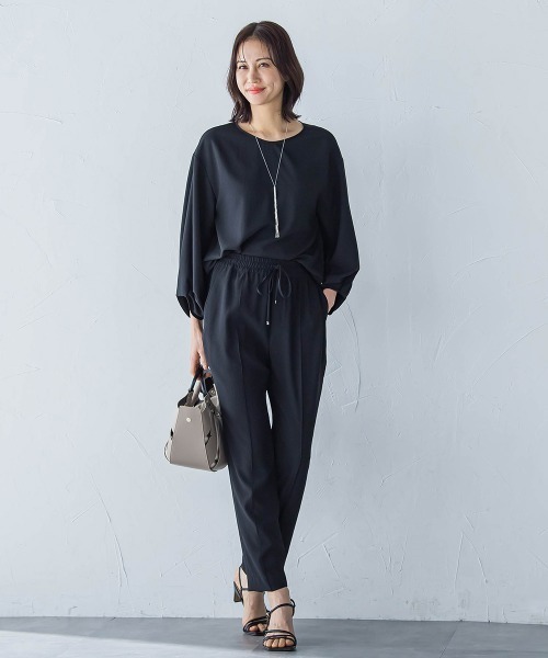 LAUTREAMONT(ロートレアモン)の「キレイ×リラックス アムンゼンテーパードパンツ≪洗濯機で洗える≫(スラックス・レディース・ベージュ/ブラック/チャコールグレー/ライトブルー・7号/9号/11号)」の21枚目の写真