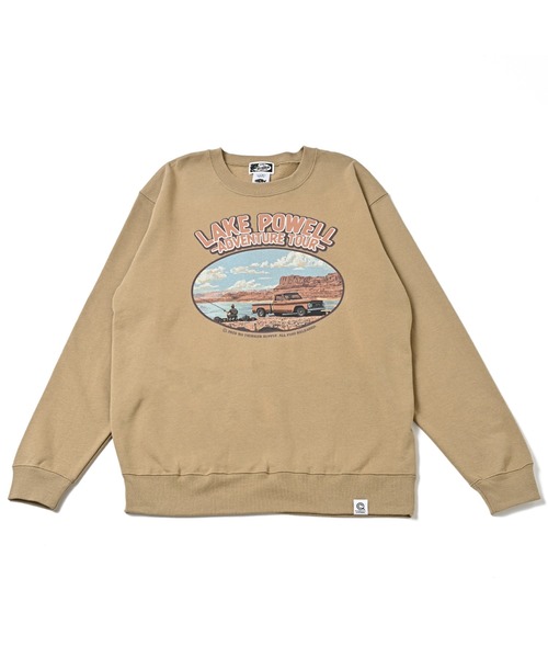 NOTHINKER(ノーシンカー)の「LAKE POWELL CANYONS Crewneck Sweat(スウェット・メンズ・ダークグリーン系/ブラウン系その他・LARGE/X-LARGE/MEDIUM/SMALL/XX-LARGE)」の1枚目の写真