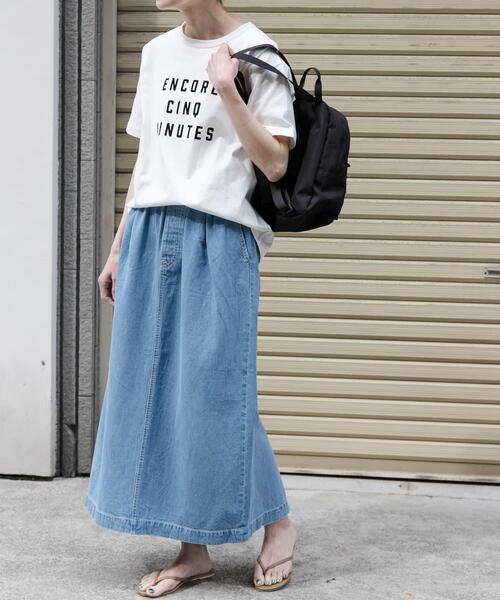 FORK&SPOON(フォークアンドスプーン)の「FORK&SPOON フロッキーロゴTシャツ(Tシャツ/カットソー・レディース・グレー系その他/アイボリー/スミクロ/オフホワイト・1)」の13枚目の写真