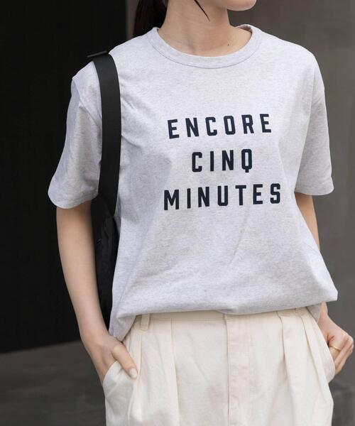 FORK&SPOON(フォークアンドスプーン)の「FORK&SPOON フロッキーロゴTシャツ(Tシャツ/カットソー・レディース・グレー系その他/アイボリー/スミクロ/オフホワイト・1)」の20枚目の写真