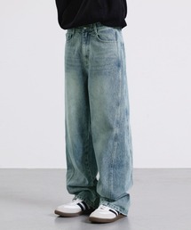 F.ILLUMINATEのLettering Wide Denim Pants 全2色 F.ILLUMINATEのLettering Wide Denim Pants 全2色 Ω デニム