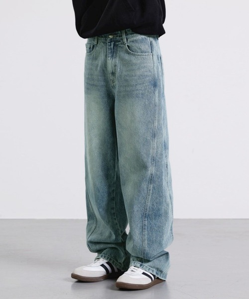 F.ILLUMINATE（フィルミネイト）の「【UNISEX】Filluminate／SIDE LINEデニム（デニムパンツ・メンズ・ブラック/ブルー・MEDIUM/SMALL）」の2枚目の写真