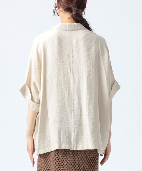 BEAMS HEART（ビームスハート）の「フレンチスリーブ ジャケット（テーラードジャケット・レディース・ブラウン系その他3/ベージュ/ブラック・FREE）」の16枚目の写真