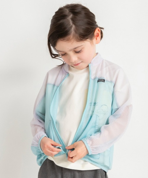 BRANSHES（ブランシェス）の「【虫よけ】メッシュジャケット（その他アウター・キッズ・ブルーグレー/ピンク・90/130/120/150/100/110/140）」の2枚目の写真