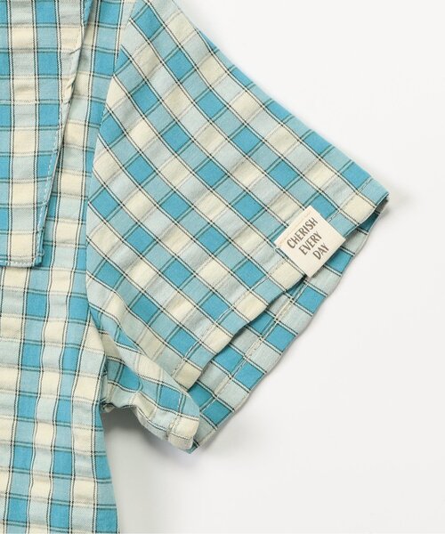 BREEZE（ブリーズ）の「【セットアップ可/WEB限定】チェックセーラー半袖シャツ（シャツ/ブラウス・キッズ・ピンク/イエロー/ブルー・110/120/130/140/90/100）」の21枚目の写真