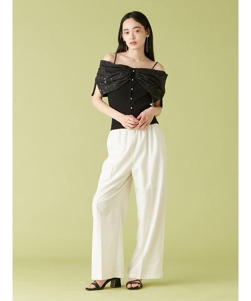 LILY BROWN（リリーブラウン）の「レイヤードイージーパンツ/イージーケア（その他パンツ・レディース・アイボリー/グレー/その他・0/1）」の11枚目の写真