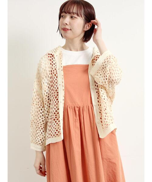 SM2（エスエムツー）の「【動画あり】マシンクロシェシャツカーディガン（カーディガン/ボレロ・レディース・クリーム/ブラック/グレー/オレンジ・F）」の18枚目の写真
