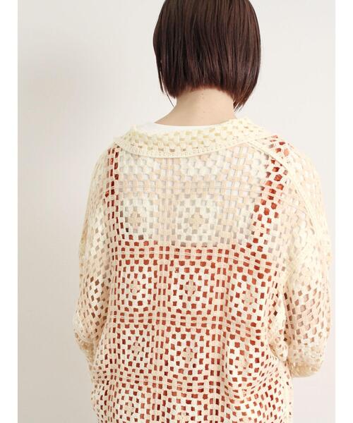 SM2（エスエムツー）の「【動画あり】マシンクロシェシャツカーディガン（カーディガン/ボレロ・レディース・クリーム/ブラック/グレー/オレンジ・F）」の20枚目の写真