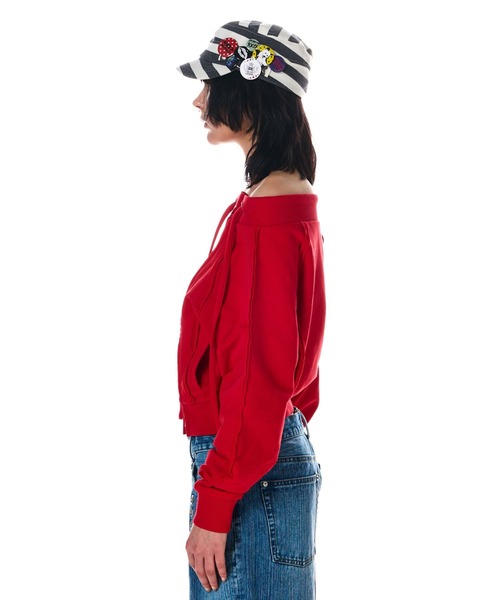 セール】OFF SHOULDER SIDE ZIP TOPS（Tシャツ/カットソー