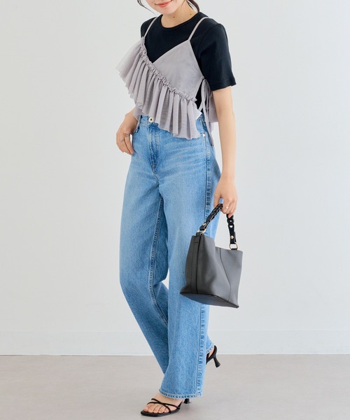 MIAN （ミアン）の「【MIAN】メッシュハンドル 2wayバッグ ショルダー付 フェイクレザー バケツバッグ / 2251-297-1（ショルダーバッグ・レディース・ブラック/ブルー/アイボリー・FREE）」の16枚目の写真