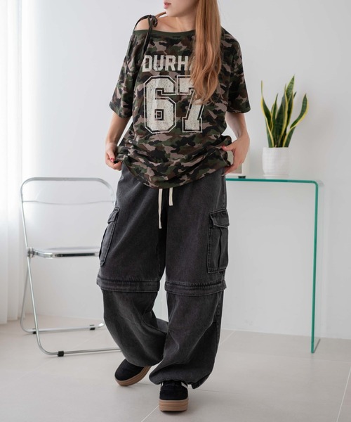 WEGO（ウィゴー）の「WEGO/2WAYデニムカーゴパンツ（デニムパンツ・レディース・ブラック系2/スカイブルー/ブラック系3・FREE）」の7枚目の写真